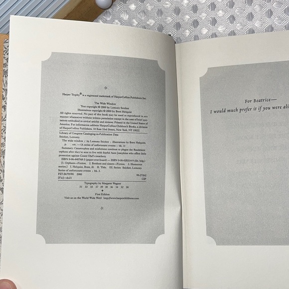 The Wide Window; A Series of Unfortunate - 0064407683, Lemony Snicket, hardcover - Picture 3 of 4